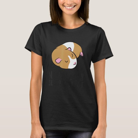Guinea Pig Tired Nap All Day Sleep All Night Cute  T-Shirt (Vorderseite)