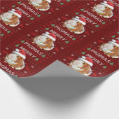 Guinea Pig Ugly Christmas Sweater Merry Pigmas Geschenkpapier (Ecke)