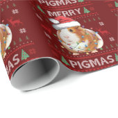 Guinea Pig Ugly Christmas Sweater Merry Pigmas Geschenkpapier (Rolleneckpunkt)