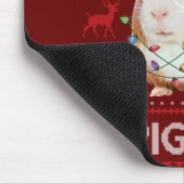 Guinea Pig Ugly Weihnachts Sweater Merry Pigmas Mousepad (Ecke)
