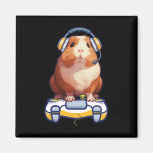 Guinea Pig und Video Gamer Lover Fluffy Cavy Gamer Magnet