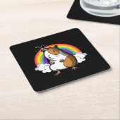 Guinea Pig Unicorn Rechteckiger Pappuntersetzer (angewinkelt)
