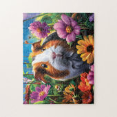 Guinea Pig unter dynamischen Blume Puzzle (Vertikal)