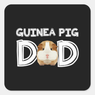 Guinea Pig Vater Daddy Pater Rodent Wheel Quadratischer Aufkleber