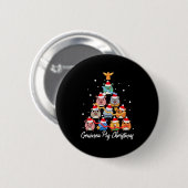 Guinea Pig Weihnachten Button (Vorne & Hinten)