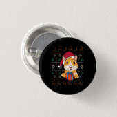 Guinea Pig Weihnachten Button (Vorne & Hinten)