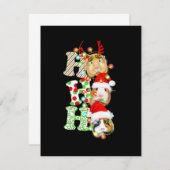 Guinea Pig Weihnachten Mitteilungskarte (Vorne/Hinten)