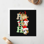 Guinea Pig Weihnachten Mitteilungskarte (Vorderseite/Rückseite Beispiel)
