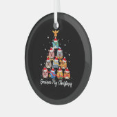 Guinea Pig Weihnachten Ornament Aus Glas (Vorderseite links)