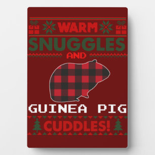 Guinea Pig Weihnachten Pajama Shirt Ugly Weihnacht Fotoplatte