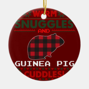 Guinea Pig Weihnachten Pajama Shirt Ugly Weihnacht Keramik Ornament