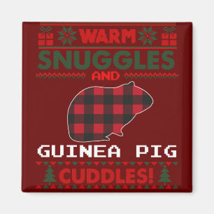 Guinea Pig Weihnachten Pajama Shirt Ugly Weihnacht Magnet