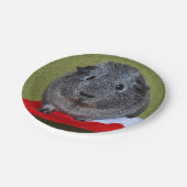 Guinea Pig Weihnachten Pappteller (Schrägansicht)
