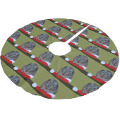 Guinea Pig Weihnachten Polyester Weihnachtsbaumdecke (Schrägansicht)