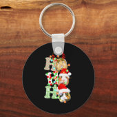 Guinea Pig Weihnachten Schlüsselanhänger (Vorderseite)