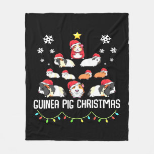 Guinea Pig Weihnachtsbaum   Funny Guinea Pig Lover Fleecedecke