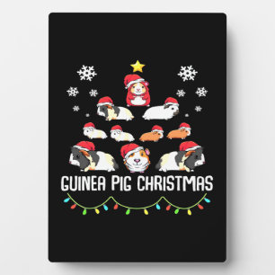 Guinea Pig Weihnachtsbaum   Funny Guinea Pig Lover Fotoplatte