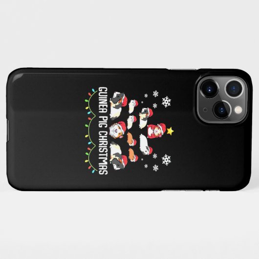 Guinea Pig Weihnachtsbaum | Funny Guinea Pig Lover iPhone Hülle (Rückseite (Horizontal))
