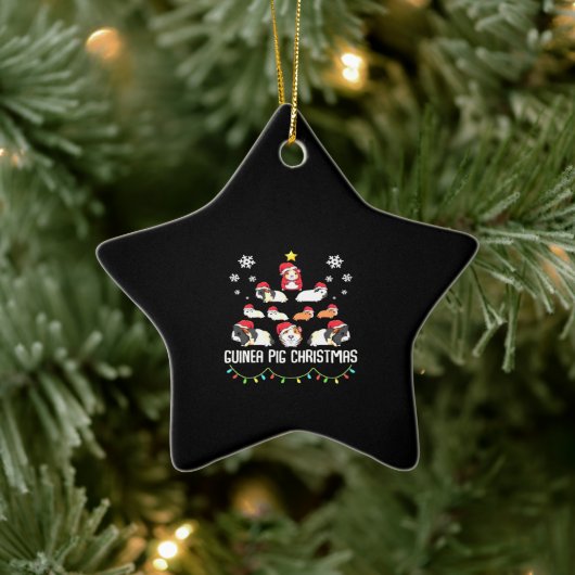 Guinea Pig Weihnachtsbaum | Funny Guinea Pig Lover Keramik Ornament (Baum)