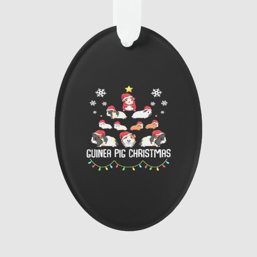 Guinea Pig Weihnachtsbaum | Funny Guinea Pig Lover Ornament (Vorderseite)