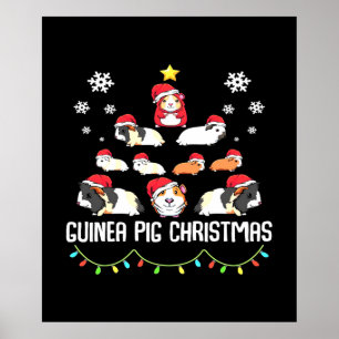 Guinea Pig Weihnachtsbaum   Funny Guinea Pig Lover Poster