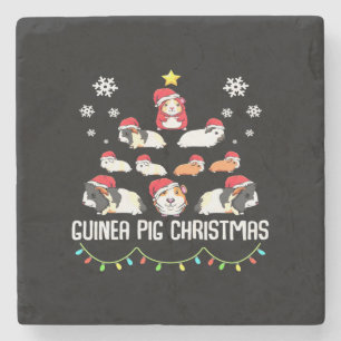 Guinea Pig Weihnachtsbaum Funny Guinea Pig Lover Steinuntersetzer