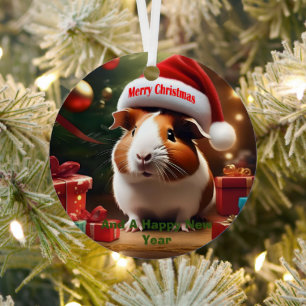 Guinea Pig Weihnachtsgrüßen, Ornament Aus Metall