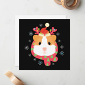 Guinea Pig Weihnachtsmann Mitteilungskarte (Vorderseite/Rückseite Beispiel)