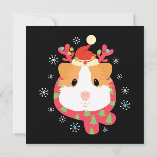Guinea Pig Weihnachtsmann Mitteilungskarte (Vorderseite)