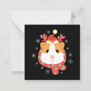 Guinea Pig Weihnachtsmann Mitteilungskarte