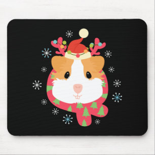 Guinea Pig Weihnachtsmann Mousepad