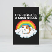 Guinea Pig Wheek Dankeskarte (Stehend Vorderseite)