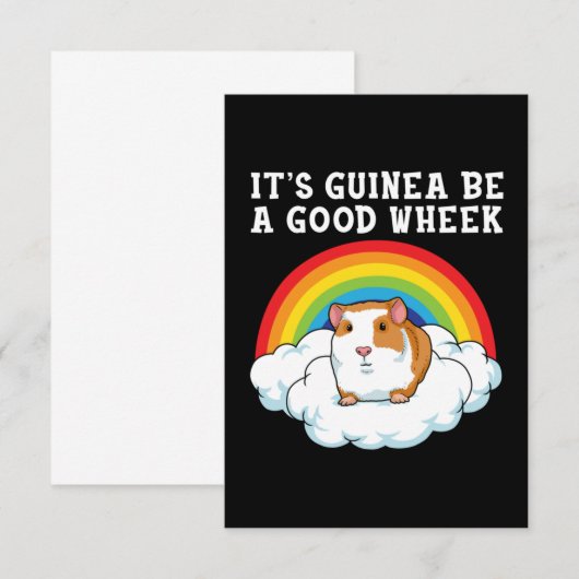 Guinea Pig Wheek Dankeskarte (Vorne/Hinten)