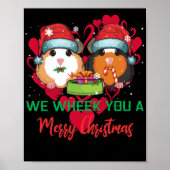 Guinea Pig Wheek ein frohes Weihnachtsfest Poster (Vorne)