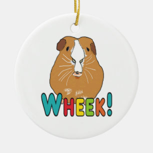 Guinea Pig Wheek Keramik Ornament