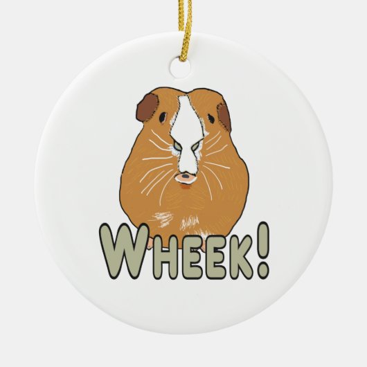 Guinea Pig Wheek Keramik Ornament (Vorne)