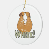 Guinea Pig Wheek Keramik Ornament (Links)