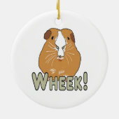Guinea Pig Wheek Keramik Ornament (Hinten)