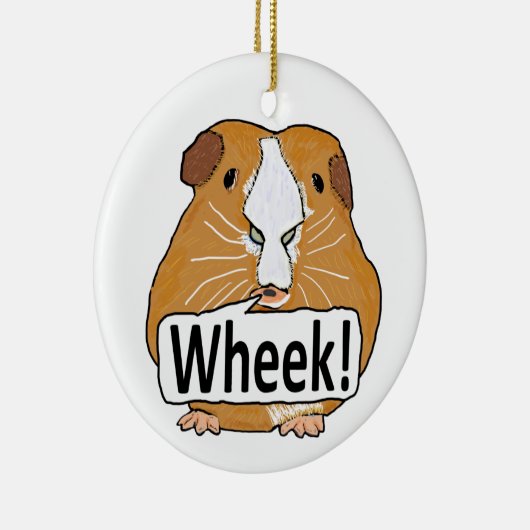 Guinea Pig Wheek Keramik Ornament (Rechts)