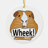 Guinea Pig Wheek Keramik Ornament (Vorne)