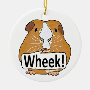Guinea Pig Wheek Keramik Ornament