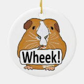 Guinea Pig Wheek Keramik Ornament (Hinten)