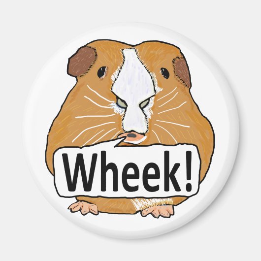 Guinea Pig Wheek Magnet (Vorne)