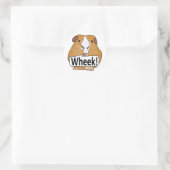 Guinea Pig Wheek Runder Aufkleber (Tasche)