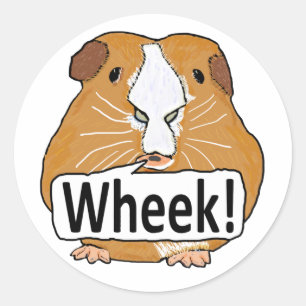 Guinea Pig Wheek Runder Aufkleber