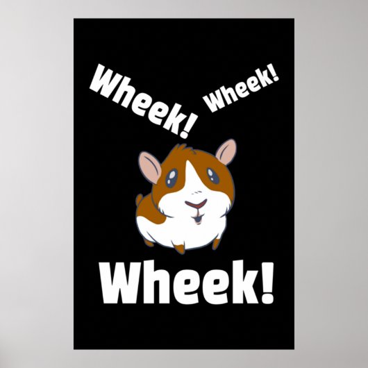Guinea pig Wheek! Wheek! Poster (Vorne)