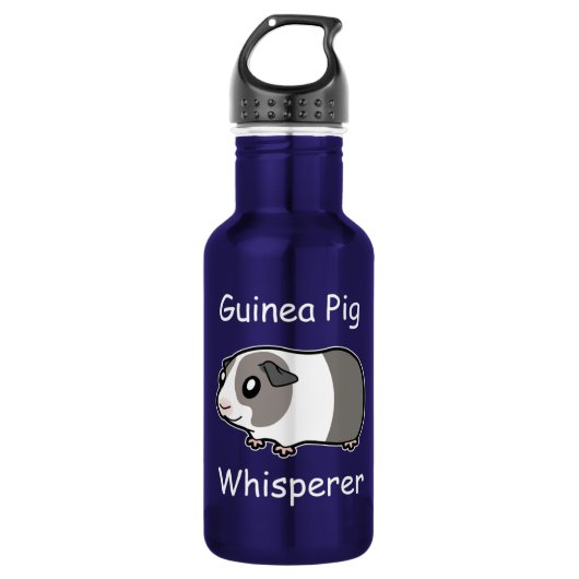 Guinea Pig Whisperer Edelstahlflasche (Vorderseite)