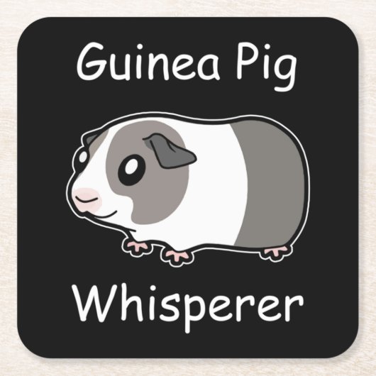 Guinea Pig Whisperer Rechteckiger Pappuntersetzer (Vorderseite)
