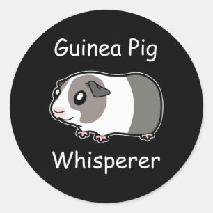 Guinea Pig Whisperer Runder Aufkleber