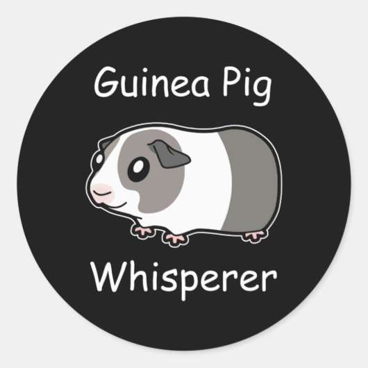 Guinea Pig Whisperer Runder Aufkleber (Vorderseite)